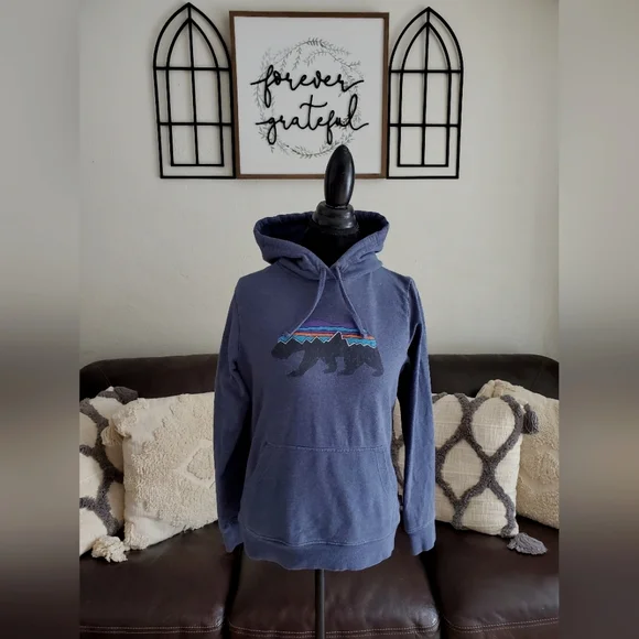 Patagonia Fitz Roy Uprisal Hoodie Outdoor Classic Hiking Size Small Retro - Picture 7 of 10